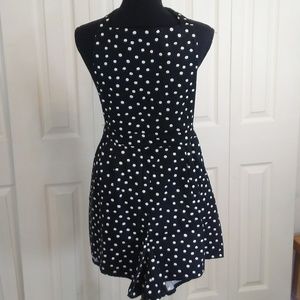 Forever 21 Plus Black white Dot Romper